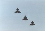 Une belle formation de trois SAAB Viggen